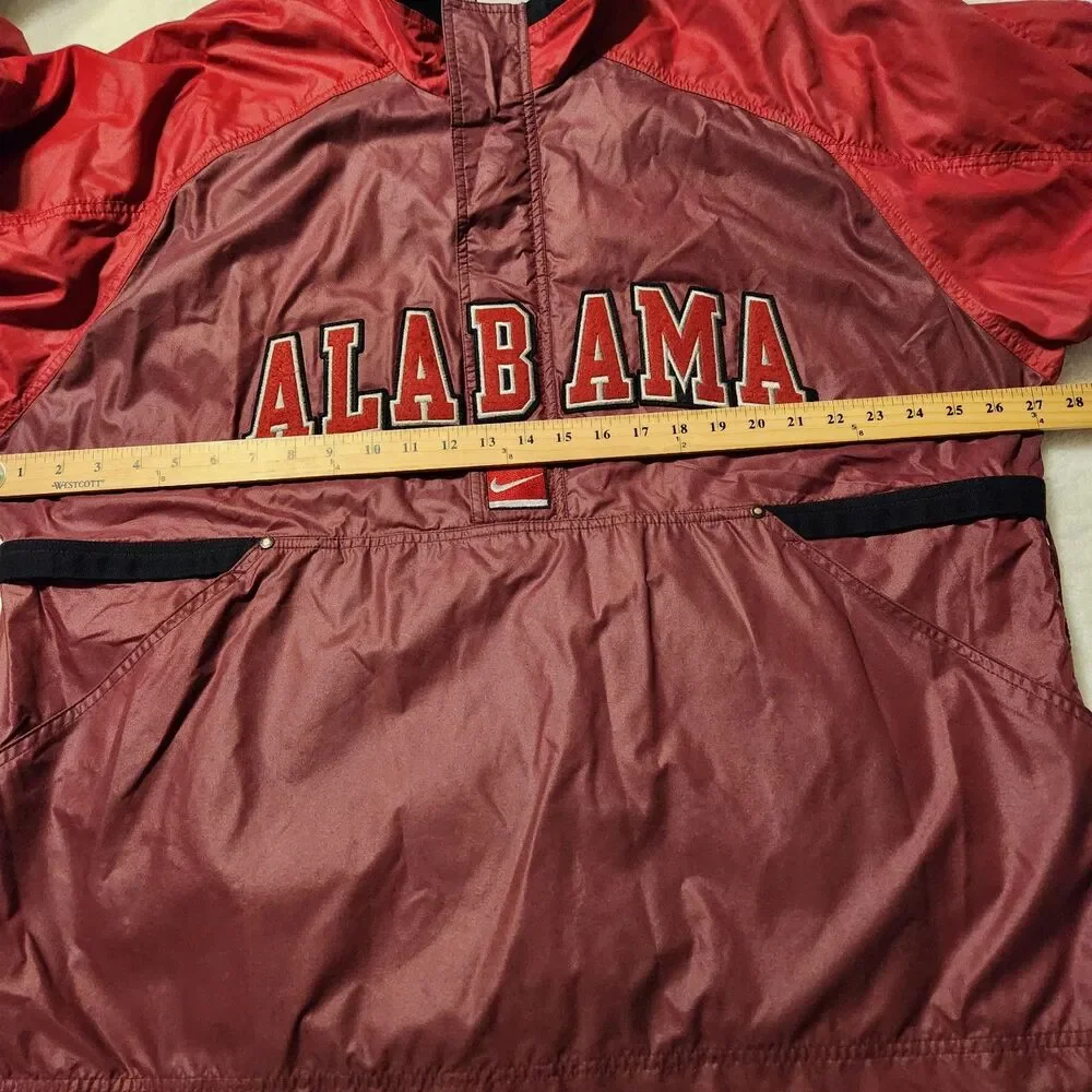Vintage 90s Nike Team Sports Alabama Crimson Tide Windbreaker Jacket Mens Medium